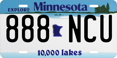 MN license plate 888NCU