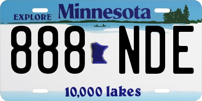 MN license plate 888NDE
