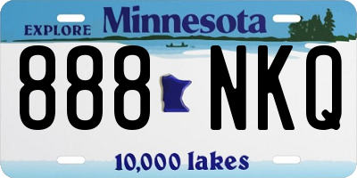 MN license plate 888NKQ