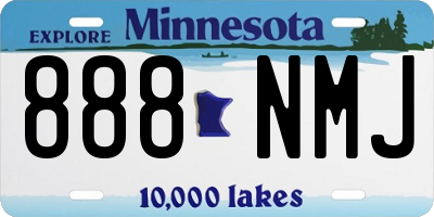 MN license plate 888NMJ