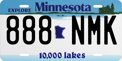 MN license plate 888NMK