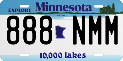 MN license plate 888NMM