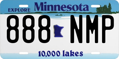 MN license plate 888NMP