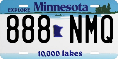 MN license plate 888NMQ