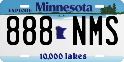 MN license plate 888NMS