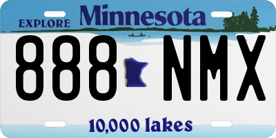 MN license plate 888NMX