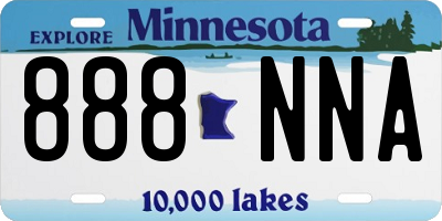 MN license plate 888NNA