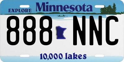 MN license plate 888NNC