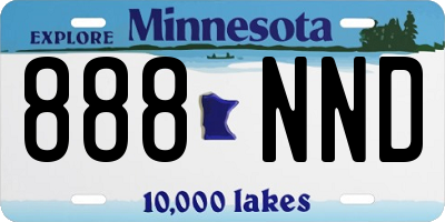MN license plate 888NND