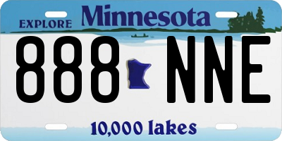 MN license plate 888NNE