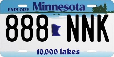 MN license plate 888NNK