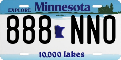 MN license plate 888NNO