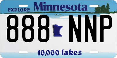 MN license plate 888NNP