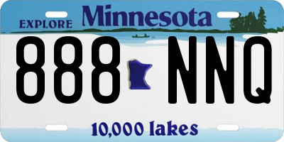 MN license plate 888NNQ