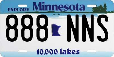 MN license plate 888NNS