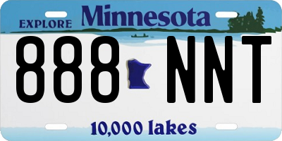 MN license plate 888NNT