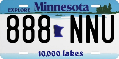 MN license plate 888NNU