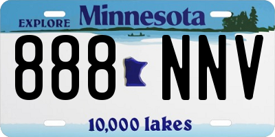 MN license plate 888NNV