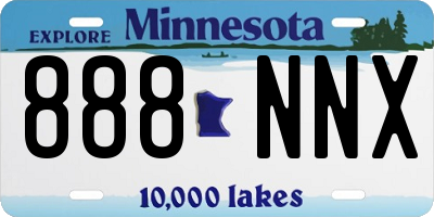 MN license plate 888NNX