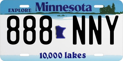 MN license plate 888NNY