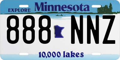 MN license plate 888NNZ