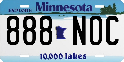 MN license plate 888NOC