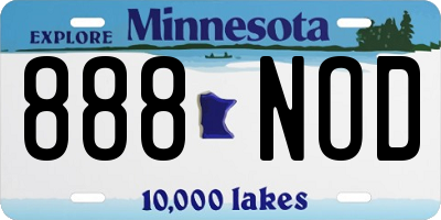 MN license plate 888NOD