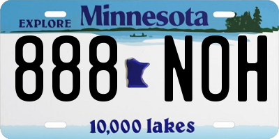 MN license plate 888NOH