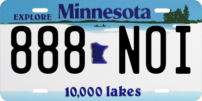 MN license plate 888NOI