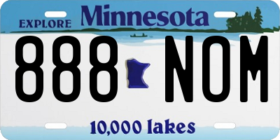 MN license plate 888NOM