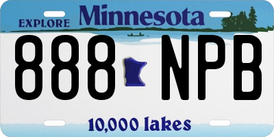 MN license plate 888NPB