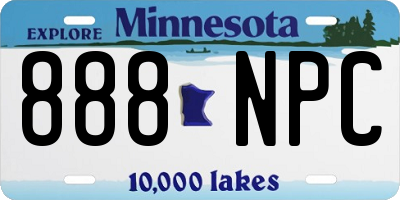 MN license plate 888NPC