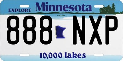 MN license plate 888NXP