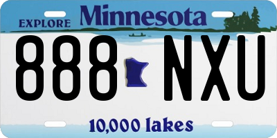 MN license plate 888NXU