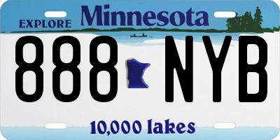 MN license plate 888NYB