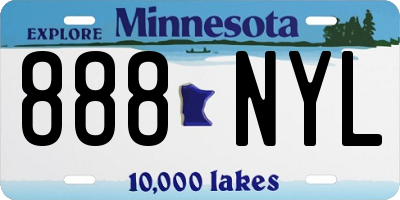 MN license plate 888NYL