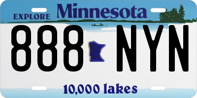 MN license plate 888NYN