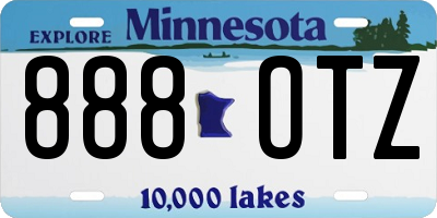MN license plate 888OTZ