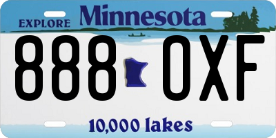 MN license plate 888OXF