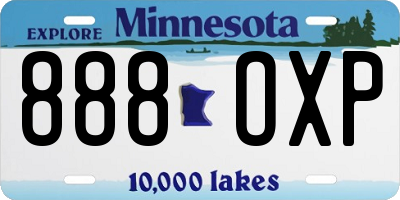 MN license plate 888OXP