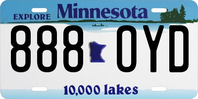 MN license plate 888OYD