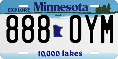 MN license plate 888OYM