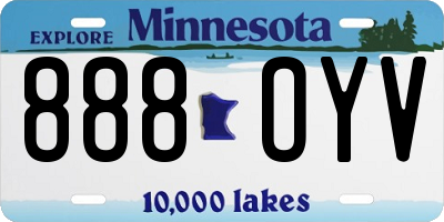 MN license plate 888OYV