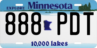 MN license plate 888PDT