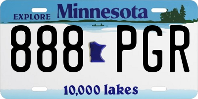 MN license plate 888PGR
