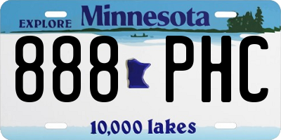 MN license plate 888PHC