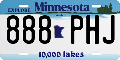 MN license plate 888PHJ