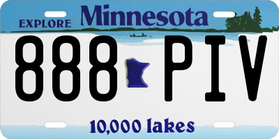 MN license plate 888PIV