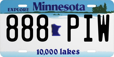 MN license plate 888PIW