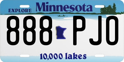 MN license plate 888PJO